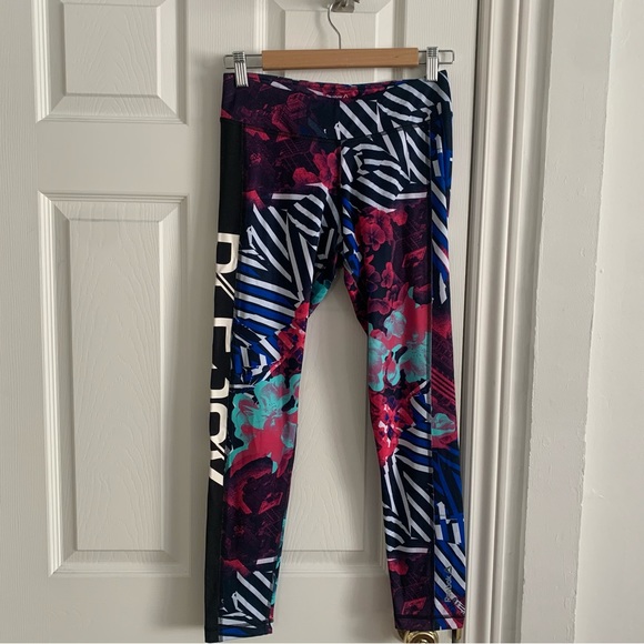 Reebok Dance City Garden Multicoloured Work Out Leggings - Picture 1 of 8